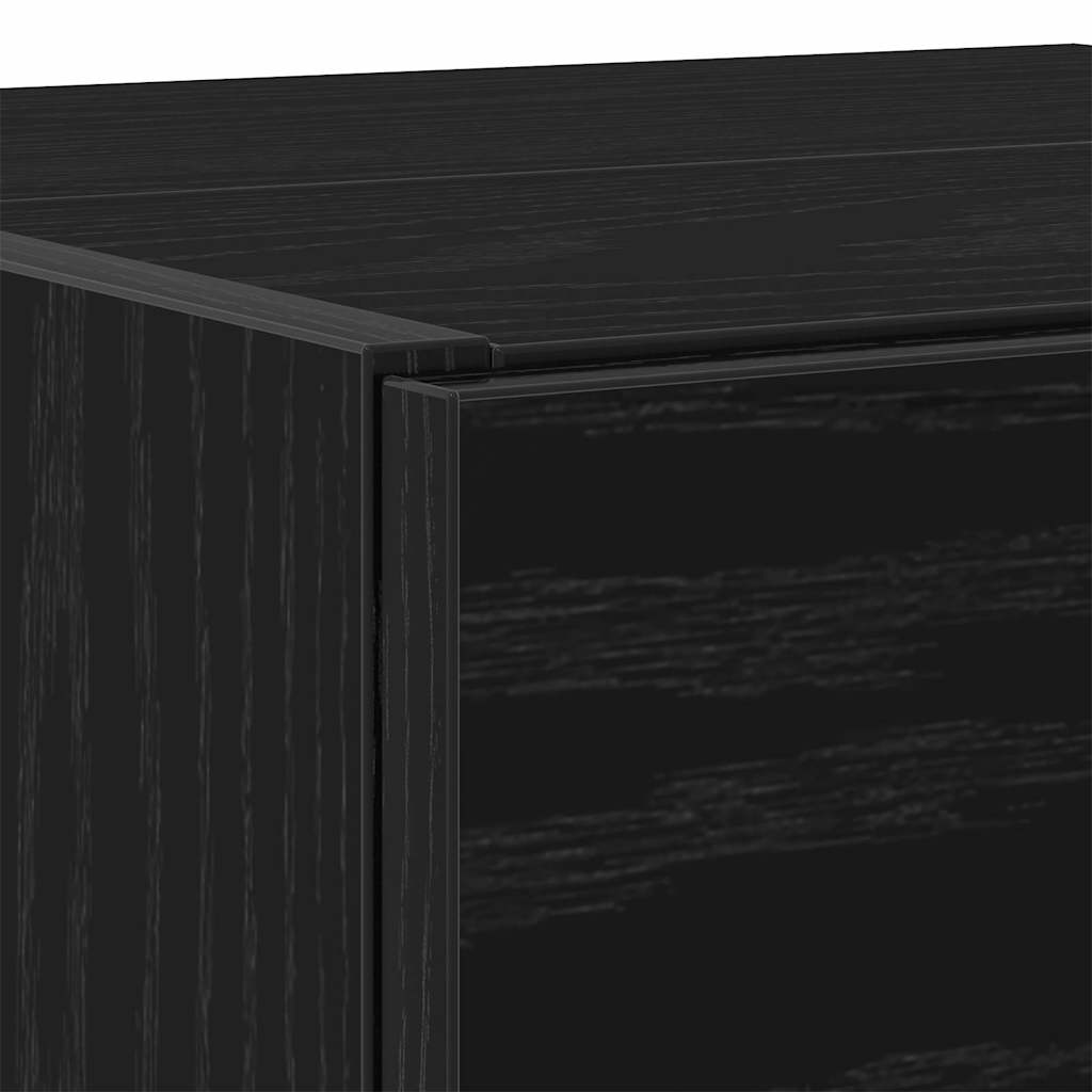 Badezimmerschrank mit Tür Schwarz Eichen-Optik 78 x 37 x 59 cm