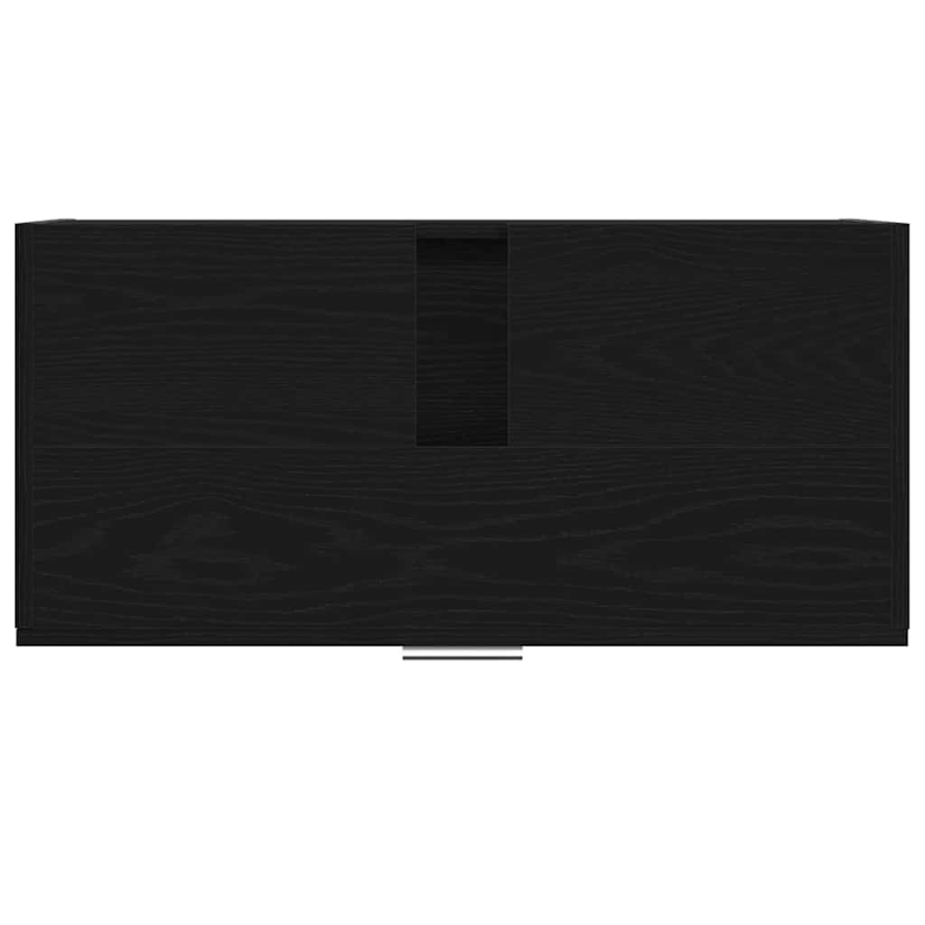 Badezimmerschrank mit Tür Schwarz Eichen-Optik 78 x 37 x 59 cm
