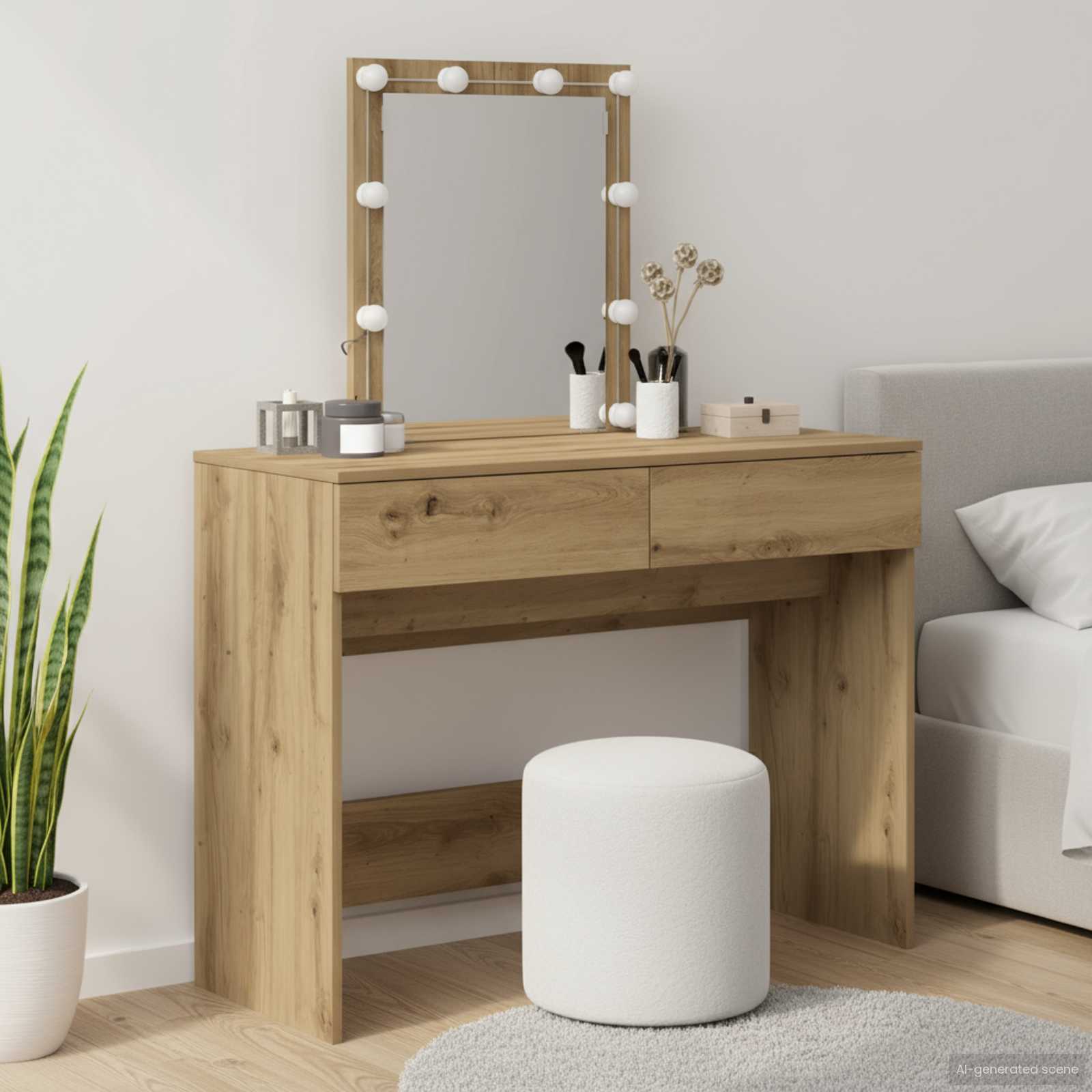 Schminktisch Artisan-Eiche 100 x 40 x 130 cm Holzwerkstoff