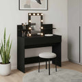 Schminktisch mit Regal Schwarz Eichen-Optik 100 x 40 x 130 cm