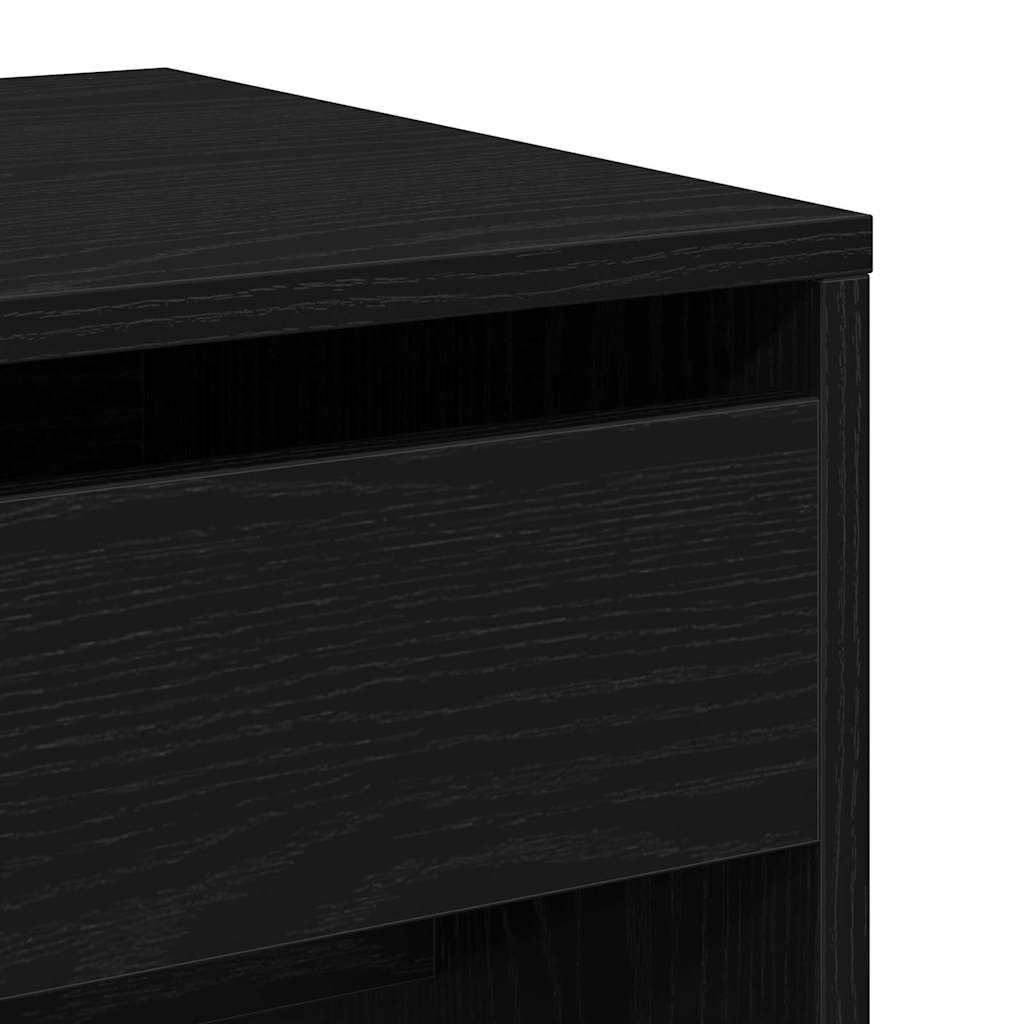 Schminktisch Schwarz Eichen-Optik 60 x 40 x 75 cm Holzwerkstoff