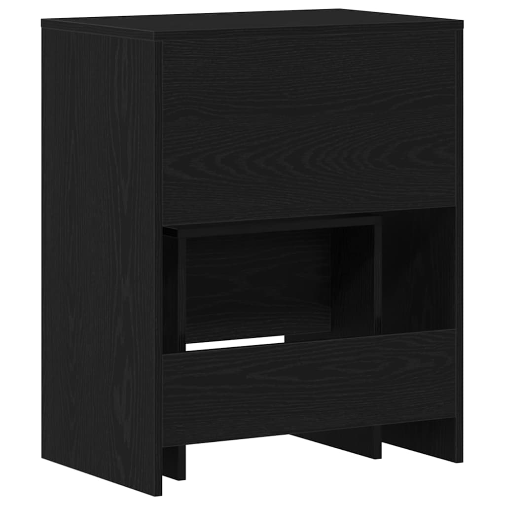 Schminktisch Schwarz Eichen-Optik 60 x 40 x 75 cm Holzwerkstoff