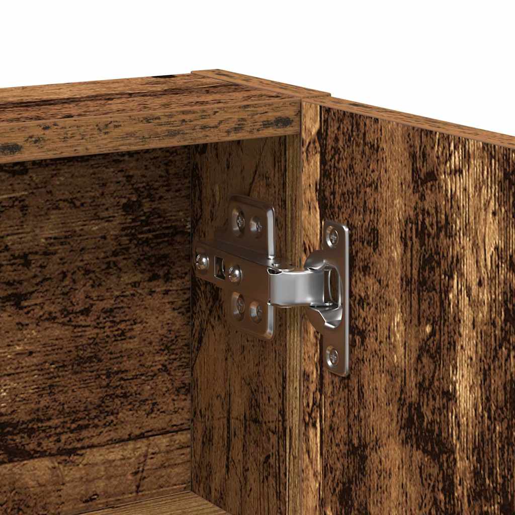 Schminktisch mit Regal Altholz 80 x 35 x 132 cm Holzwerkstoff