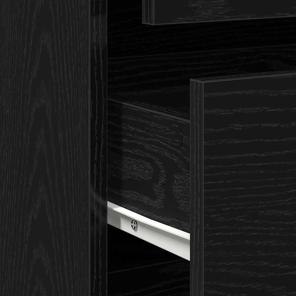 Schubladenschrank Schwarz 40 x 41 x 76 cm Holzwerkstoff