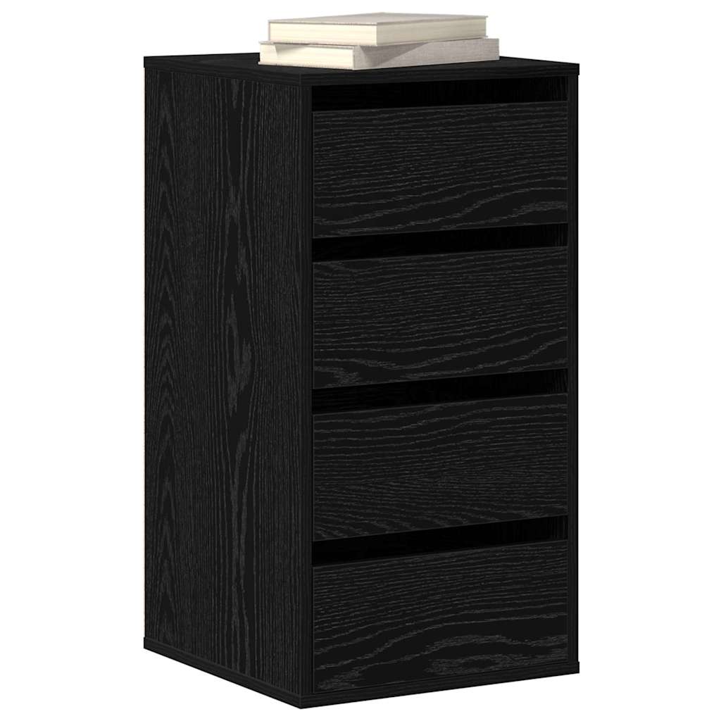 Schubladenschrank Schwarz 40 x 41 x 76 cm Holzwerkstoff