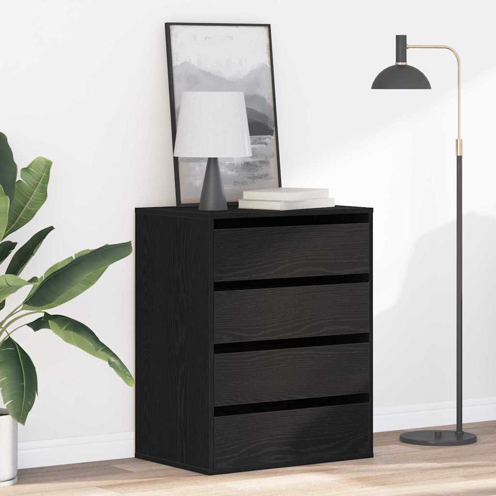 Schubladenschrank Schwarz 60 x 41 x 76 cm Holzwerkstoff