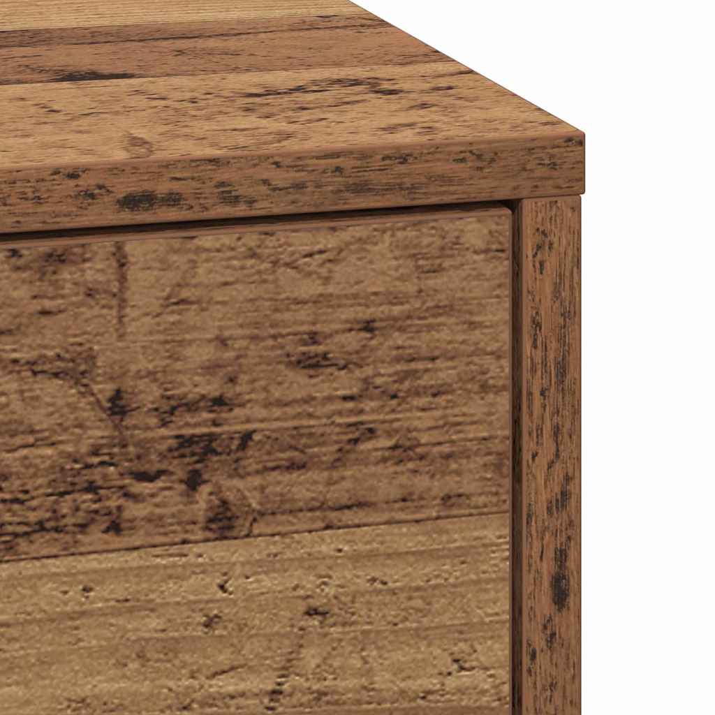 Nachttisch mit Schubladen Altholz 38 x 34 x 61 cm Holzwerkstoff