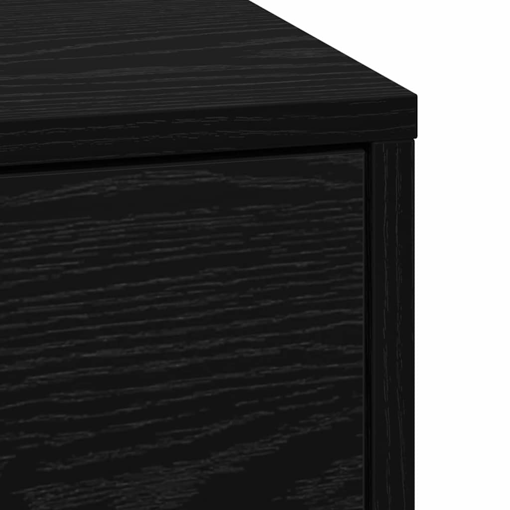 Nachttisch Schwarz Eichen-Optik 38 x 34 x 61 cm Holzwerkstoff