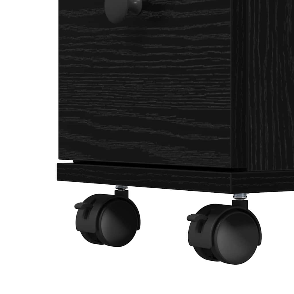 Badezimmermöbel-Set Schwarz Eichen-Optik 33 x 23 x 65 cm