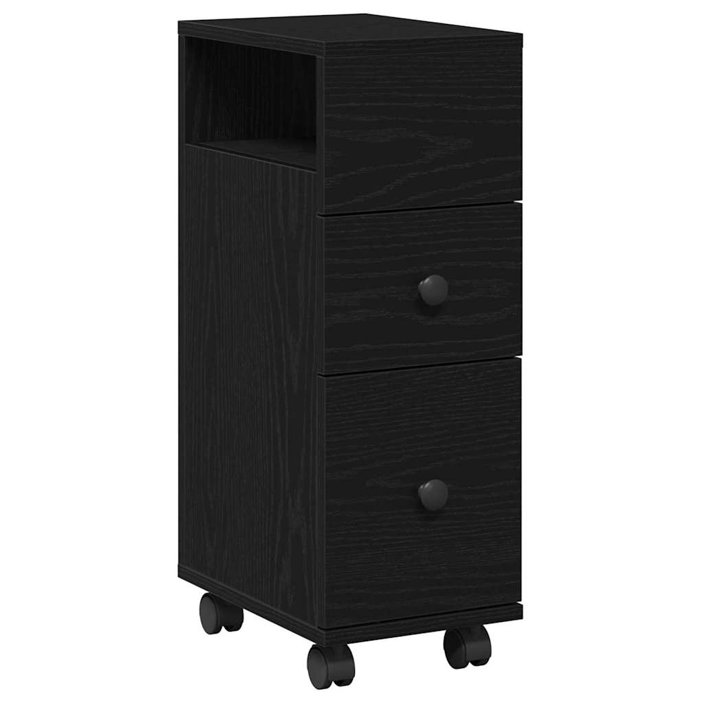 Badezimmermöbel-Set Schwarz Eichen-Optik 33 x 23 x 65 cm