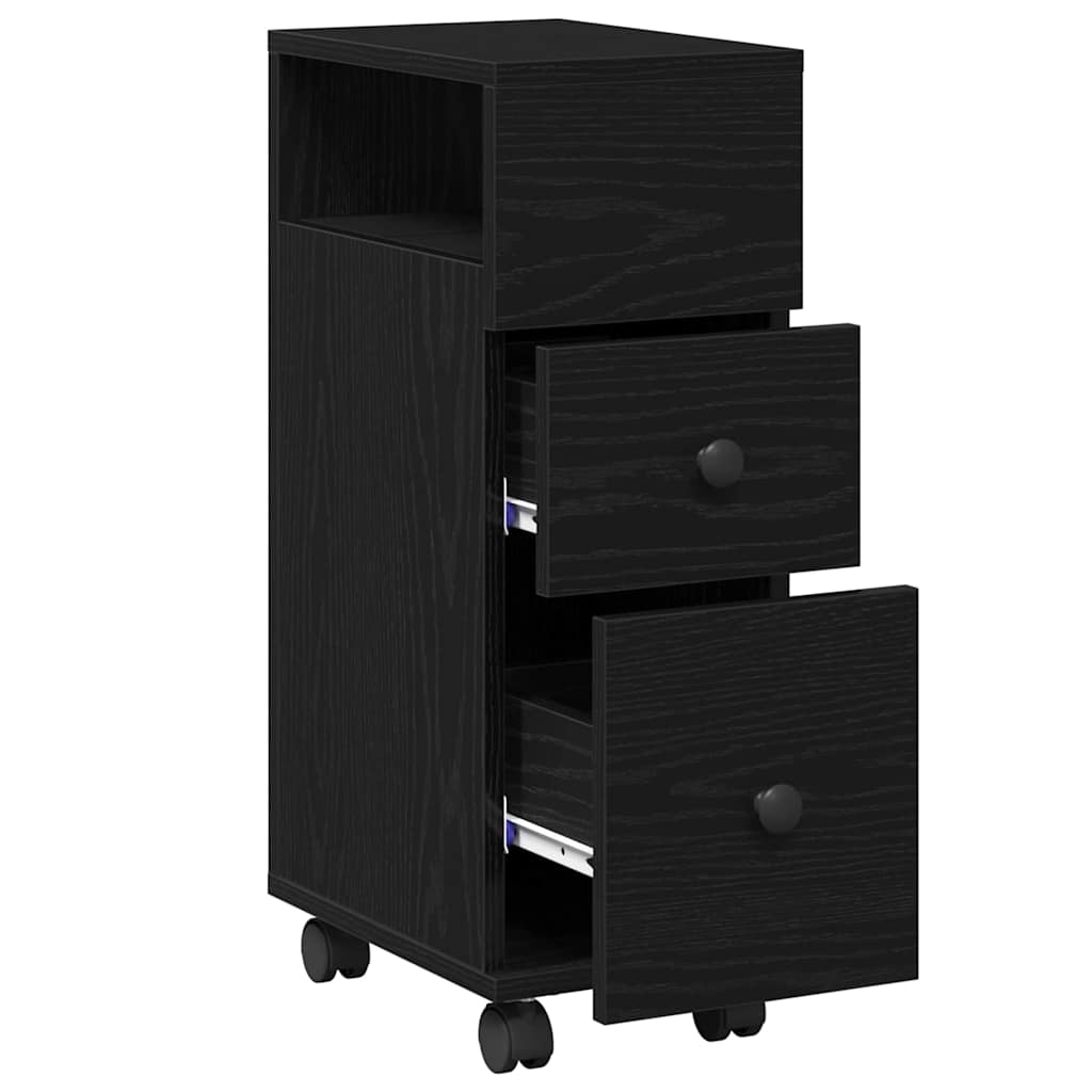 Badezimmermöbel-Set Schwarz Eichen-Optik 33 x 23 x 65 cm