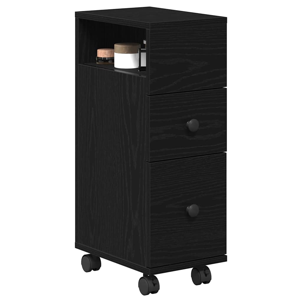 Badezimmermöbel-Set Schwarz Eichen-Optik 33 x 23 x 65 cm