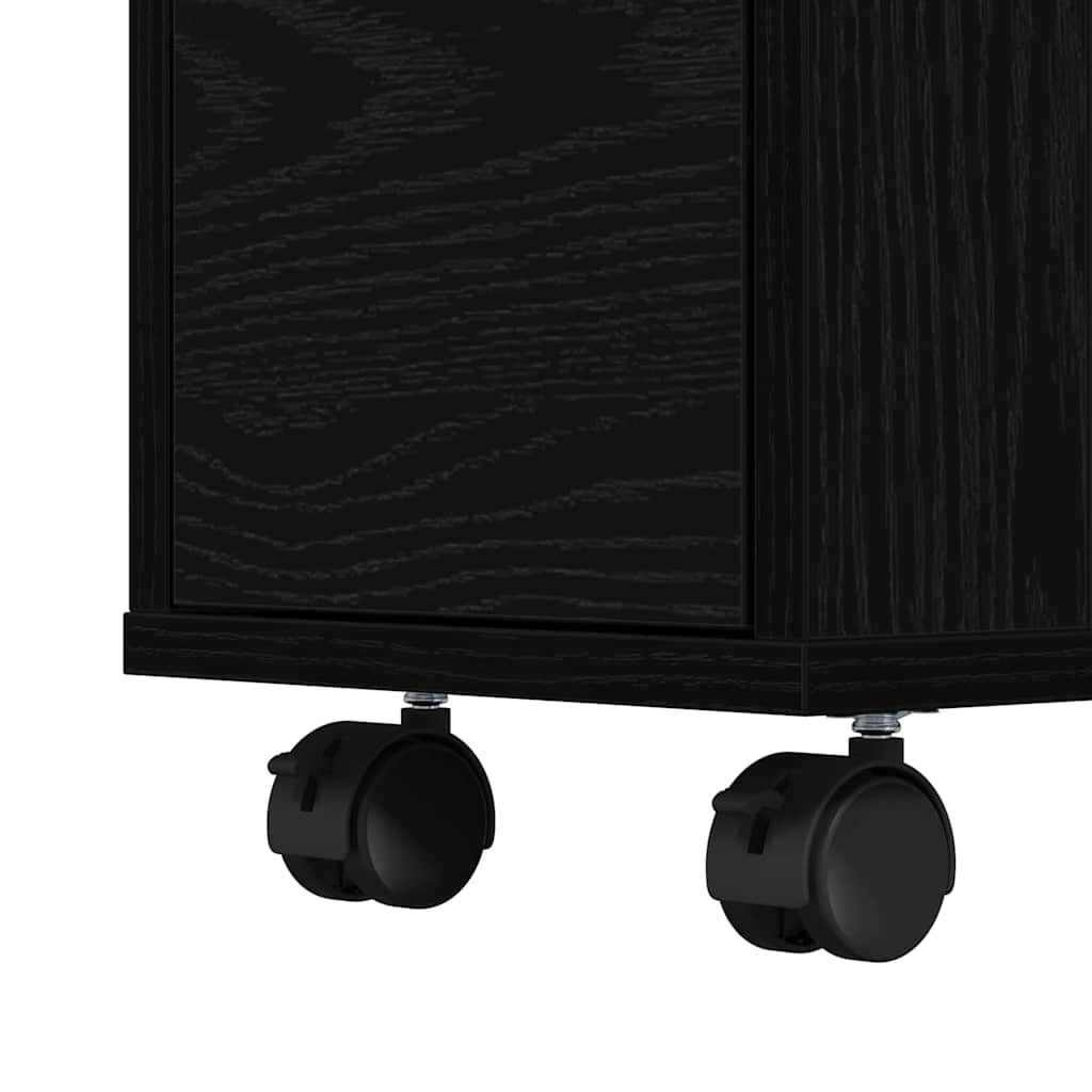 Badezimmermöbel-Set Schwarz Eichen-Optik 65 x 23 x 87 cm