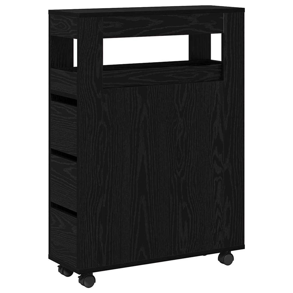 Badezimmermöbel-Set Schwarz Eichen-Optik 65 x 23 x 87 cm