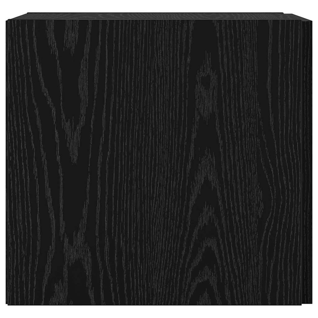 Wandschrank Schwarz Eichen-Optik 30 x 42,5 x 39,5 cm