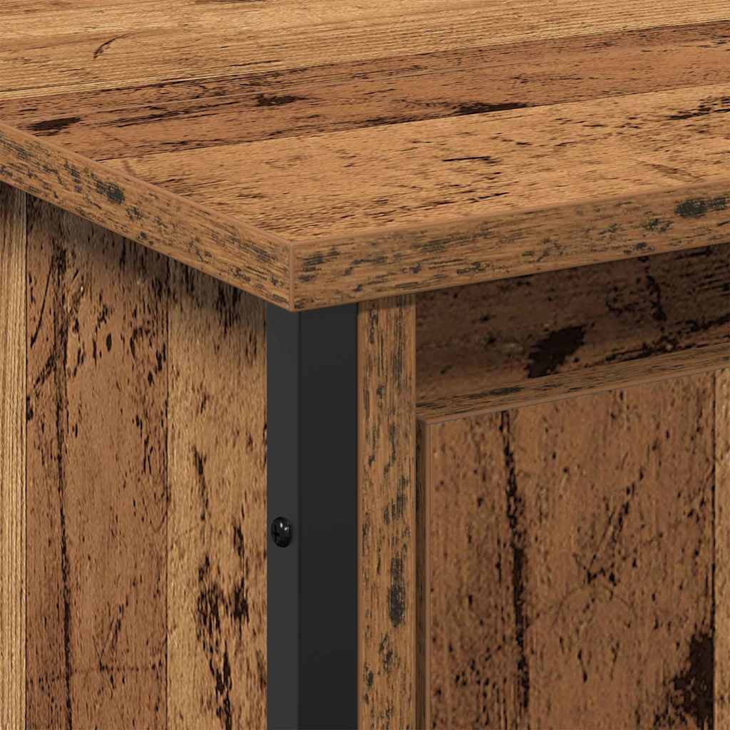 Waschbeckenunterschrank Altholz 91 x 35 x 60 cm Holzwerkstoff