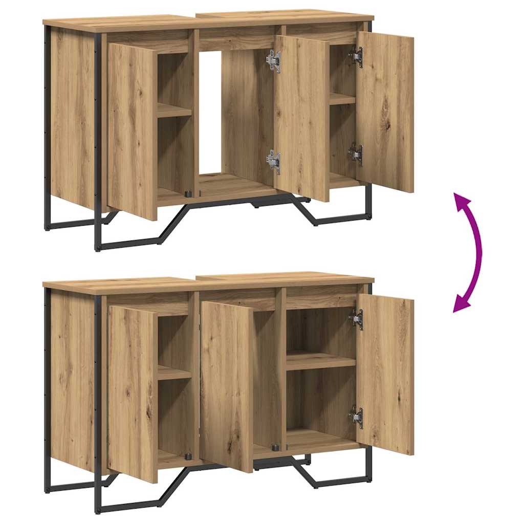 Waschbeckenschrank Artisan-Eiche 91 x 35 x 60 cm Holzwerkstoff