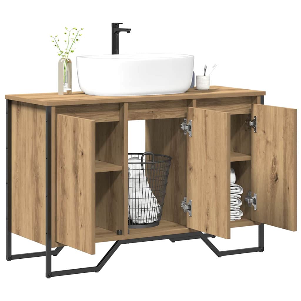 Waschbeckenschrank Artisan-Eiche 91 x 35 x 60 cm Holzwerkstoff