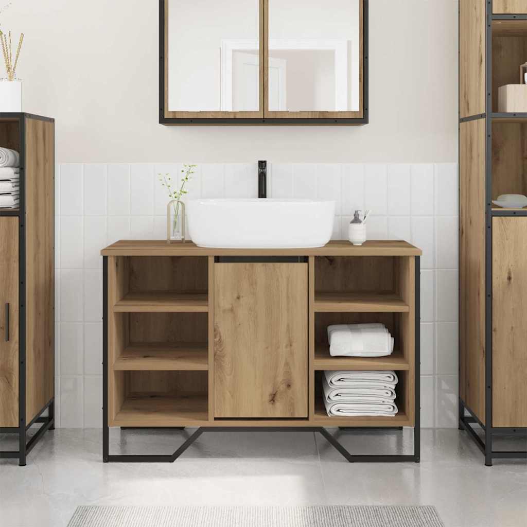 Waschbeckenschrank Artisan-Eiche 91 x 35 x 60 cm Holzwerkstoff