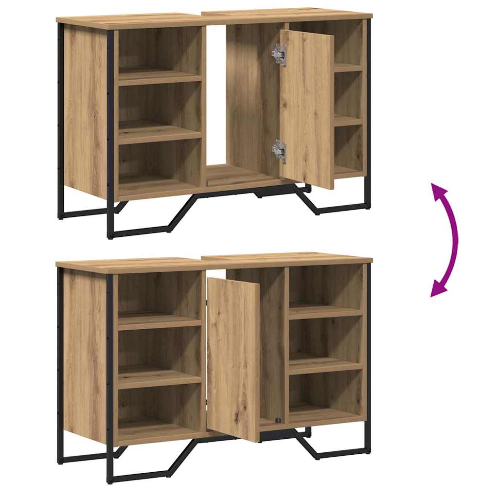 Waschbeckenschrank Artisan-Eiche 91 x 35 x 60 cm Holzwerkstoff