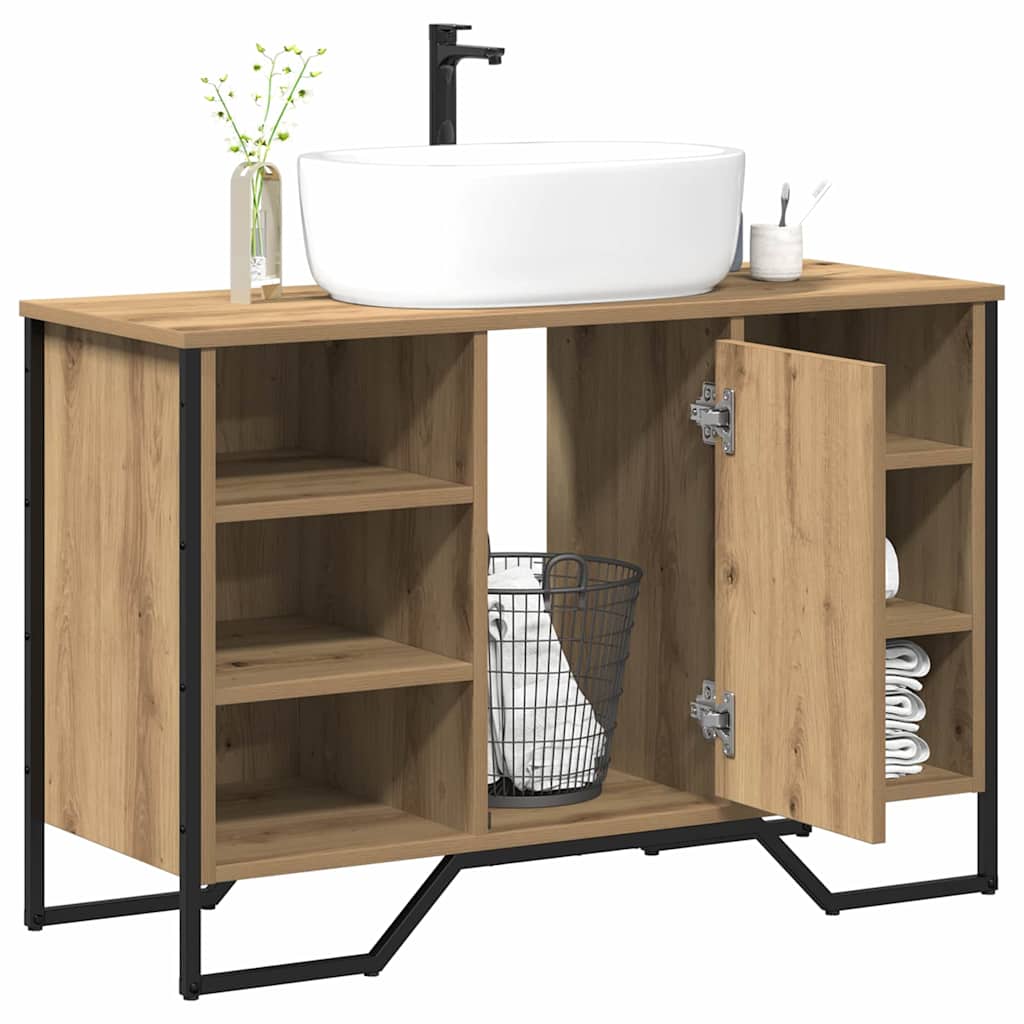 Waschbeckenschrank Artisan-Eiche 91 x 35 x 60 cm Holzwerkstoff