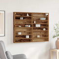 Vitrine mit Regal Altholz 100 x 8,5 x 75 cm Holzwerkstoff