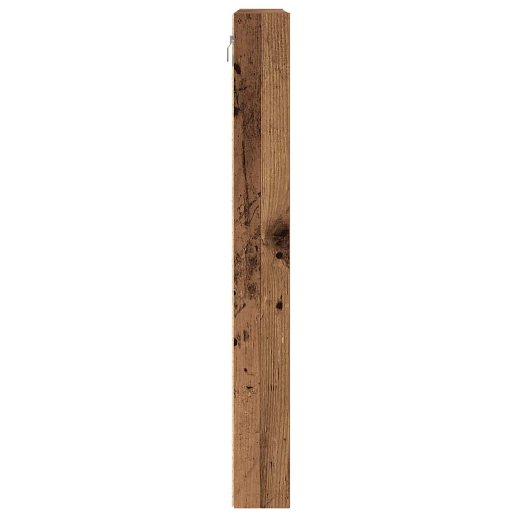 Vitrine mit Regal Altholz 100 x 8,5 x 75 cm Holzwerkstoff