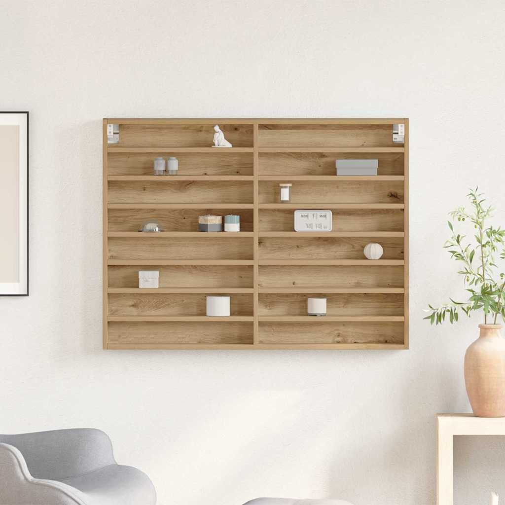 Vitrine mit Regal Artisan-Eiche 100 x 8,5 x 75 cm Holzwerkstoff