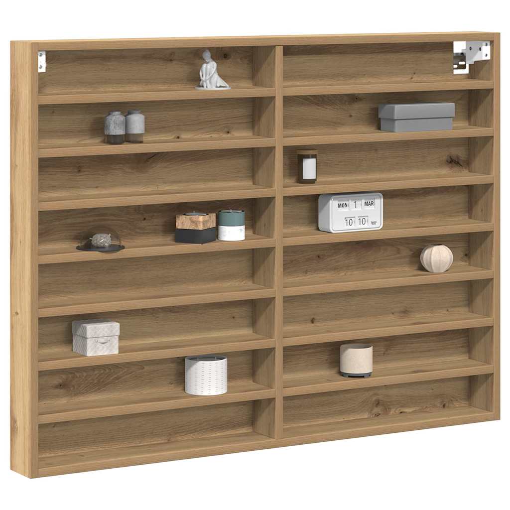 Vitrine mit Regal Artisan-Eiche 100 x 8,5 x 75 cm Holzwerkstoff