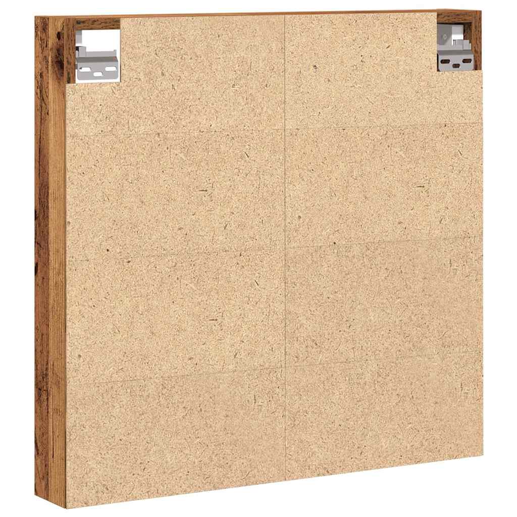 Vitrine mit Regal Altholz 60 x 8,5 x 58 cm Holzwerkstoff
