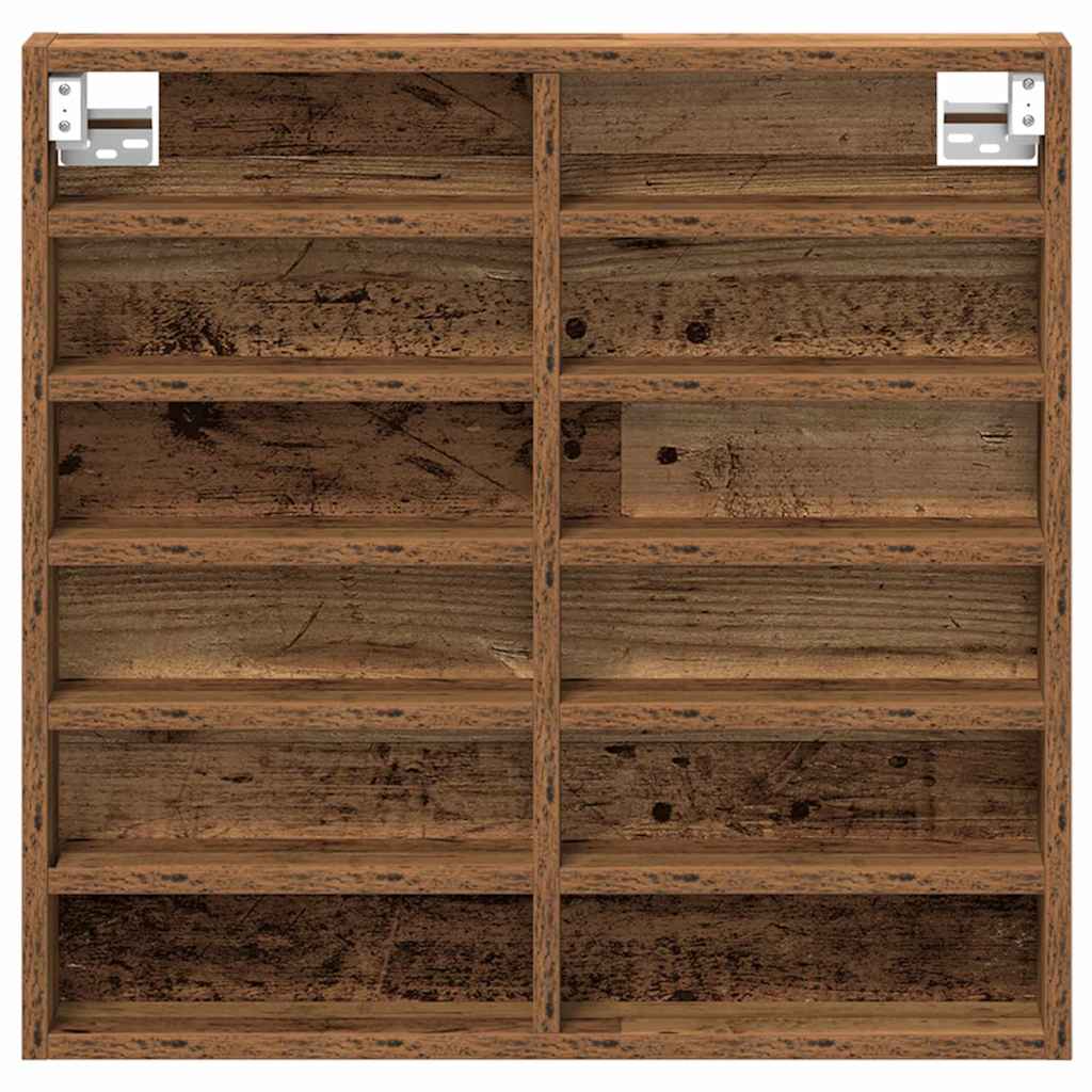 Vitrine mit Regal Altholz 60 x 8,5 x 58 cm Holzwerkstoff
