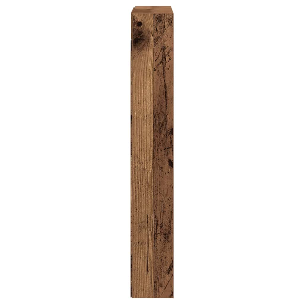 Vitrine mit Regal Altholz 60 x 8,5 x 58 cm Holzwerkstoff