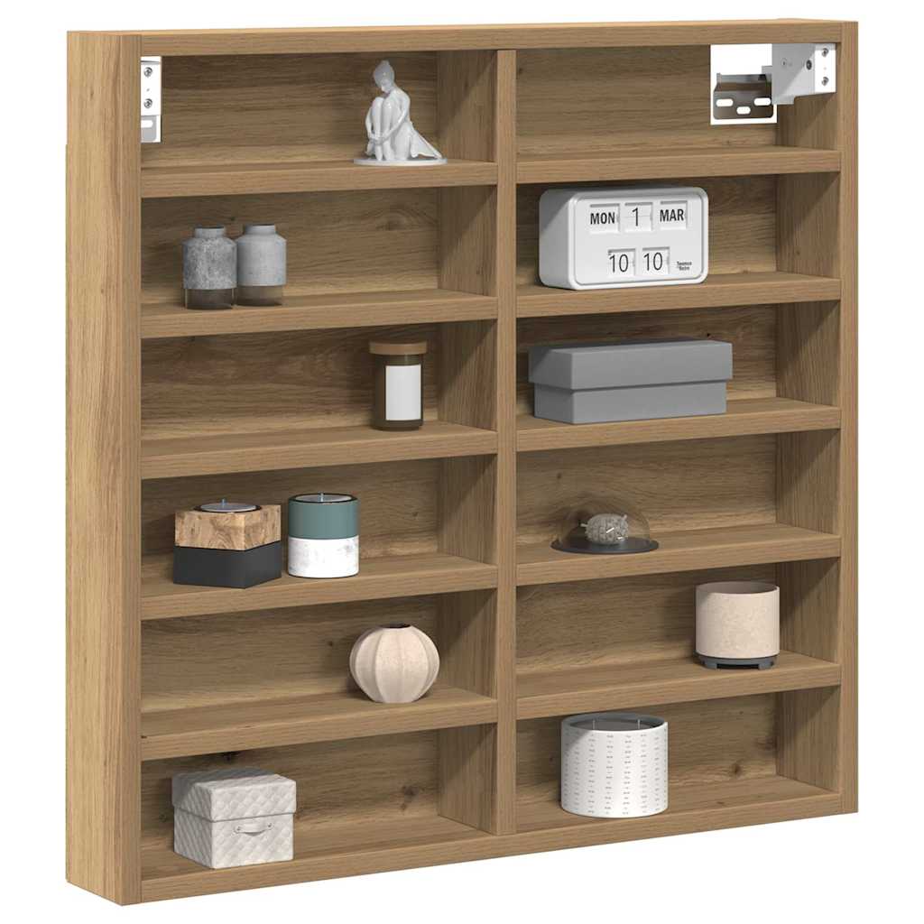 Vitrine mit Regal Artisan-Eiche 60 x 8,5 x 58 cm Holzwerkstoff