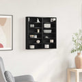 Vitrine Schwarz Eichen-Optik 60 x 8,5 x 58 cm Holzwerkstoff