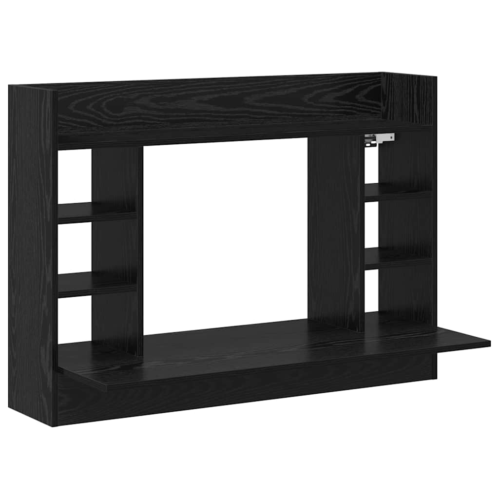 Wandtisch Schwarz Eichen-Optik Holzwerkstoff 105 x 48 x 75 cm
