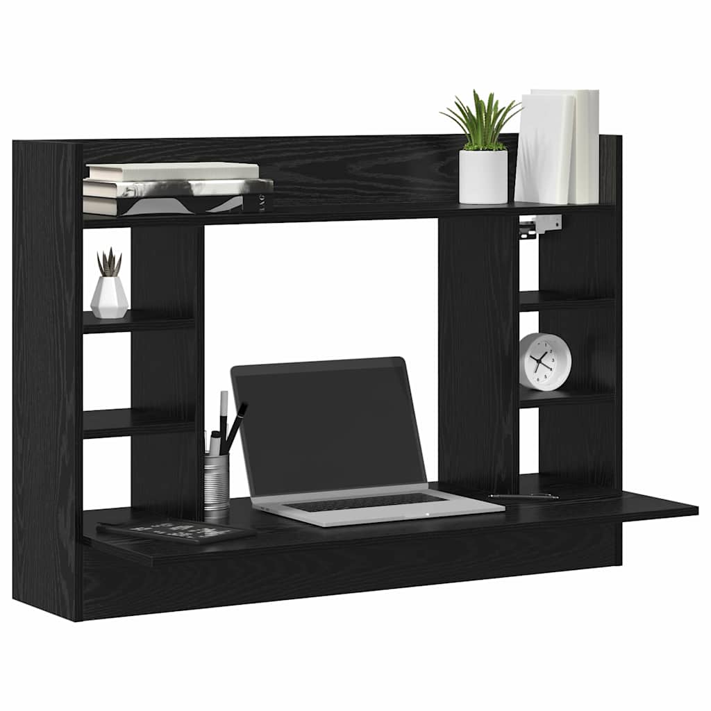 Wandtisch Schwarz Eichen-Optik Holzwerkstoff 105 x 48 x 75 cm