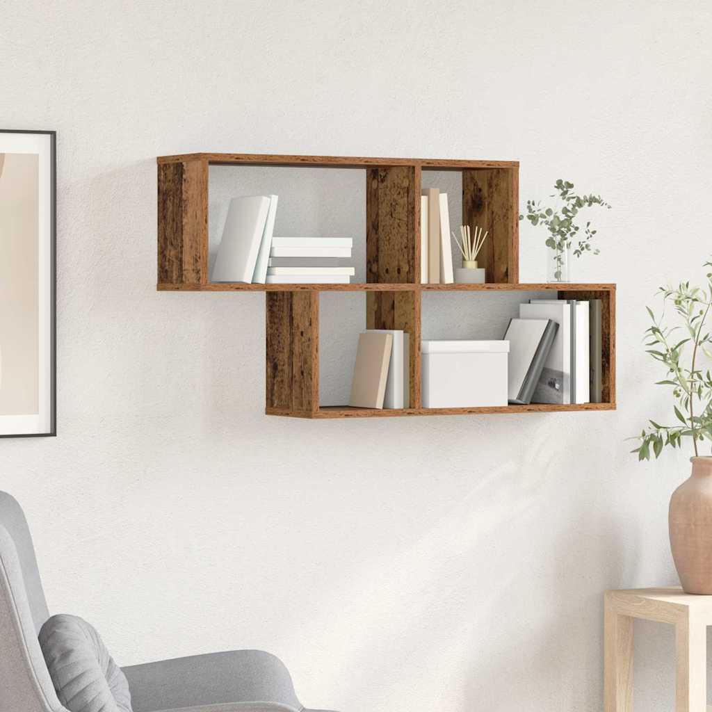 Wandregal mit Regal Wandmontiert Braun Holzwerkstoff