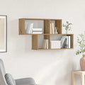 Wandregal mit Regal Wandmontiert Braun Holzwerkstoff