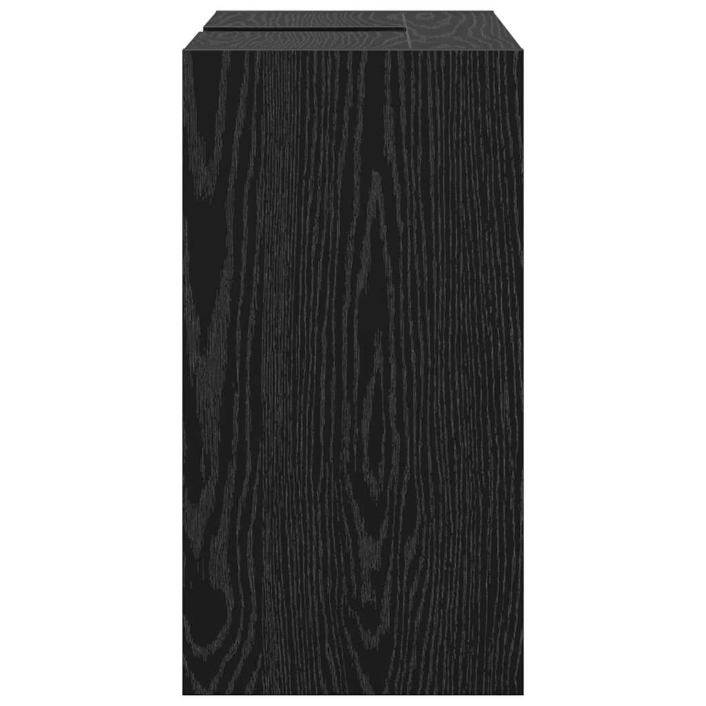 Badezimmerschrank mit Tür Schwarz Eichen-Optik 63 x 29 x 55 cm