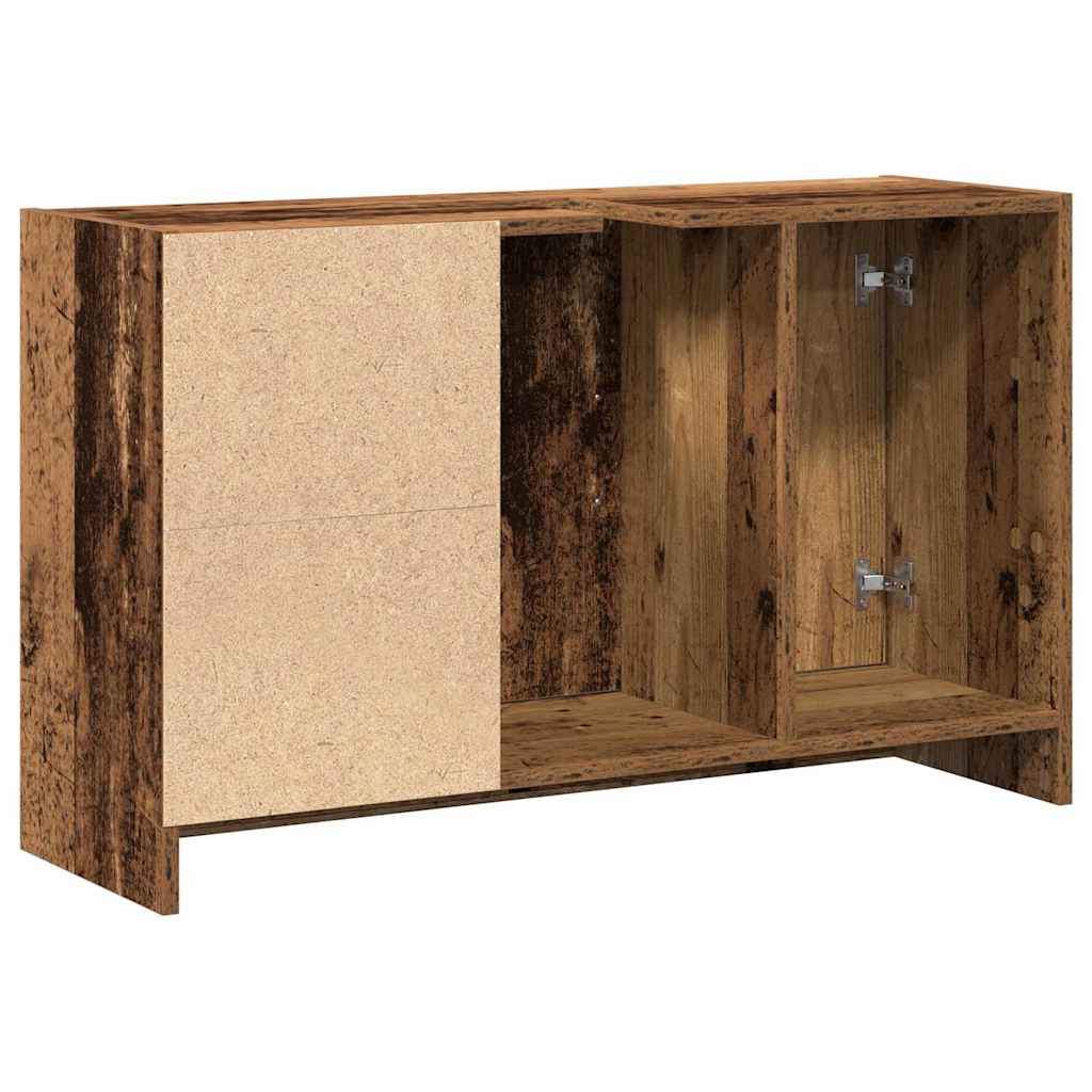 Badezimmerschrank mit Tür Altholz 90 x 29 x 55 cm Holzwerkstoff
