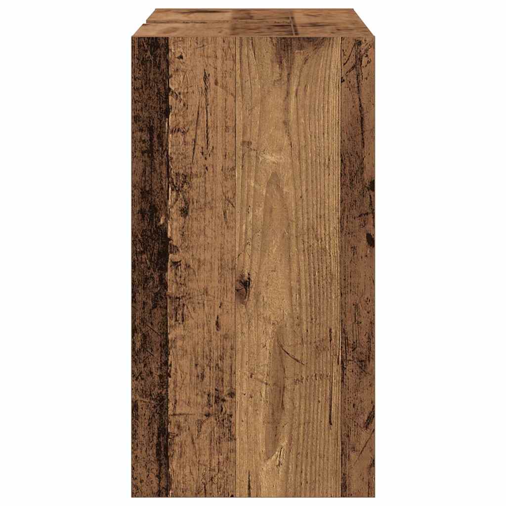 Badezimmerschrank mit Tür Altholz 90 x 29 x 55 cm Holzwerkstoff