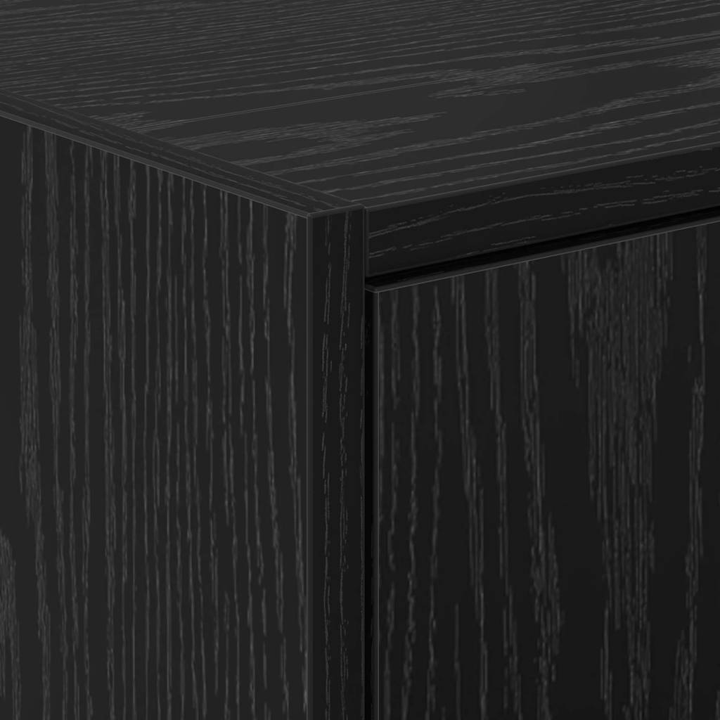 Badezimmerschrank mit Tür Schwarz Eichen-Optik 90 x 29 x 55 cm