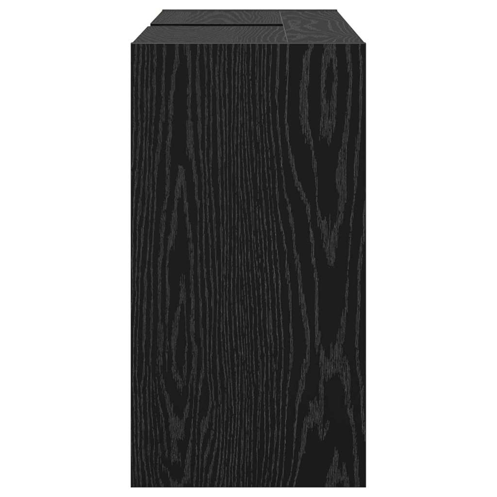 Badezimmerschrank mit Tür Schwarz Eichen-Optik 90 x 29 x 55 cm