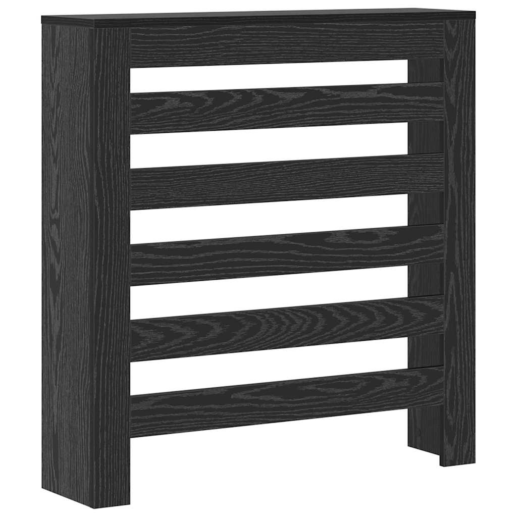 Heizkörperabdeckung Schwarz Eichen-Optik 78 x 20 x 82 cm