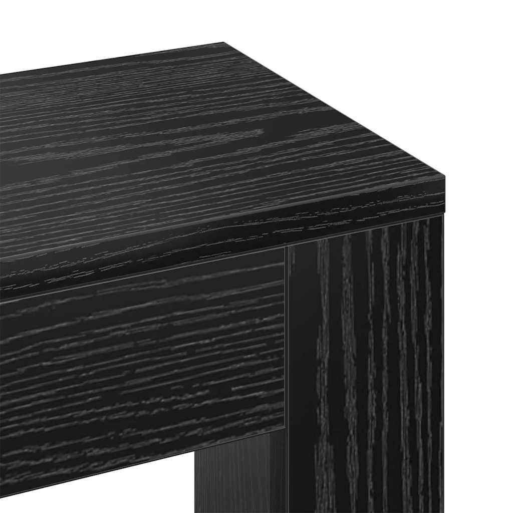 Heizkörperabdeckung Schwarz Eichen-Optik 205 x 21,5 x 83,5 cm
