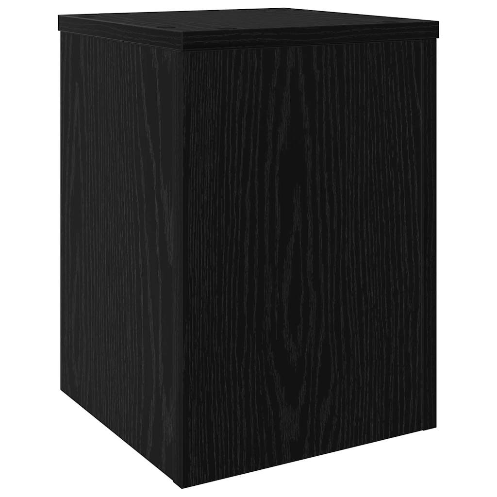 Pflanzenständer 2 pcs Schwarz Eichen-Optik 25 x 25 x 35 cm