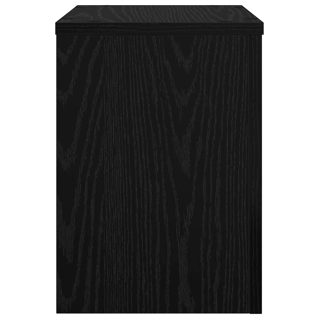 Pflanzenständer 2 pcs Schwarz Eichen-Optik 25 x 25 x 35 cm