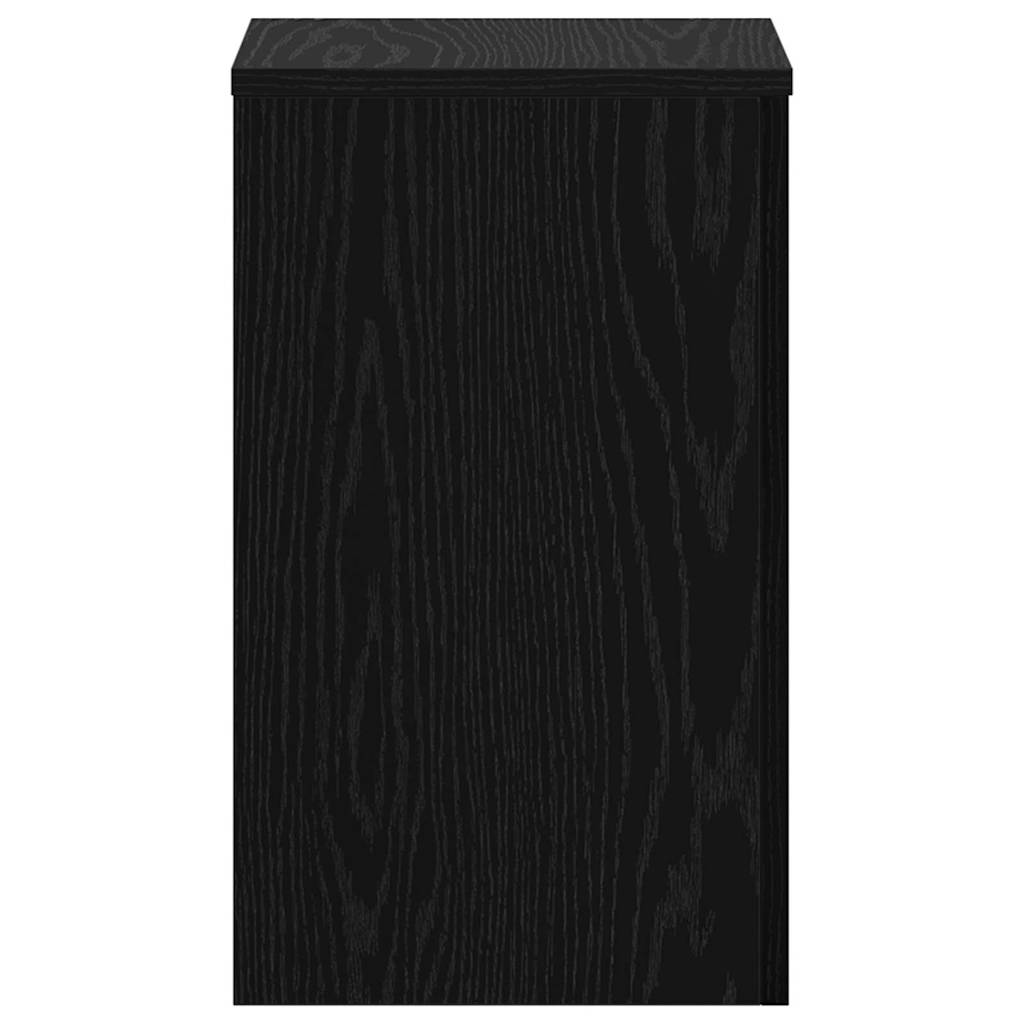 Pflanzenständer 2 pcs Schwarz Eichen-Optik 30 x 30 x 50 cm