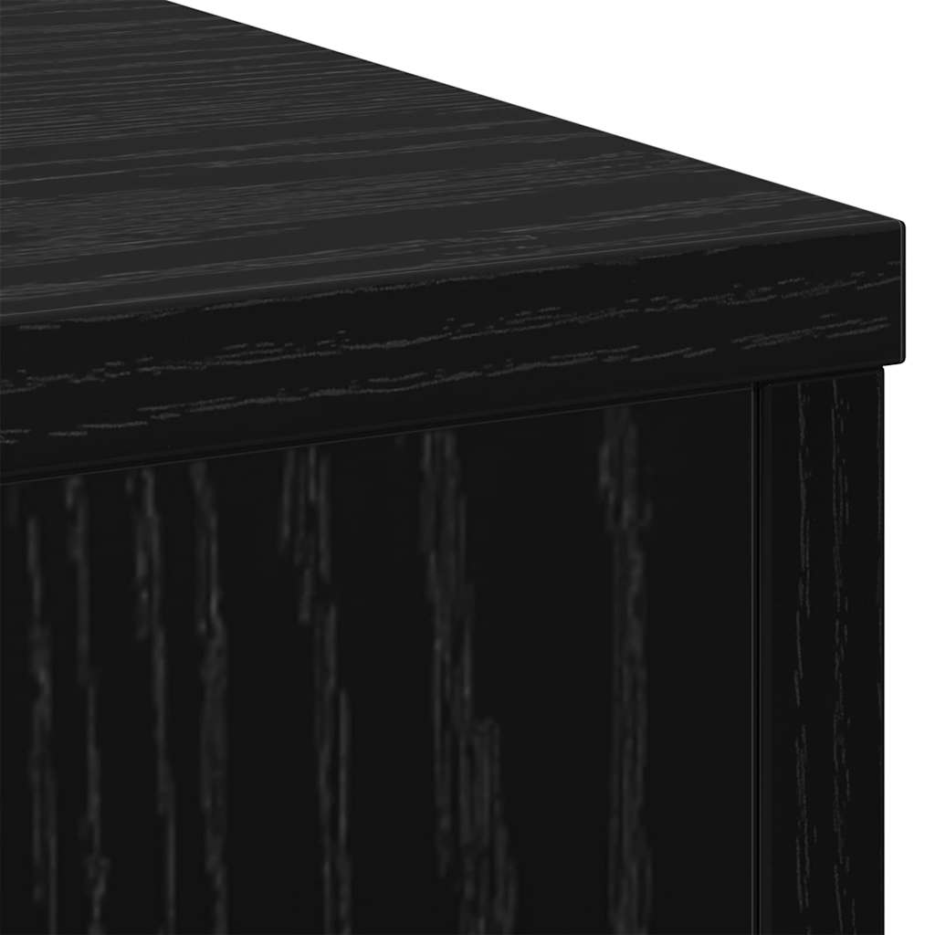 Pflanzenständer 2 pcs Schwarz Eichen-Optik 30 x 30 x 70 cm