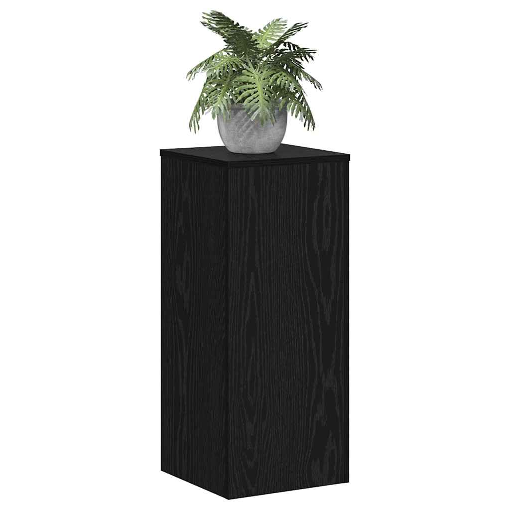 Pflanzenständer 2 pcs Schwarz Eichen-Optik 30 x 30 x 70 cm